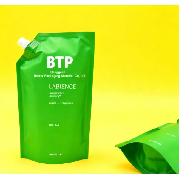 Customized 100ml 500ml 1L Colorful Plastic Stand up Spout Pouch with Spout Biodegradable Gravure Printing for Shampoo Soda Juice