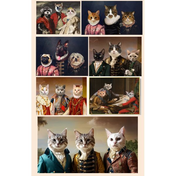 Pet Portrait Aluminum Alloy Photo Frame Customized Keepsake Souvenir for Dogs and Cats