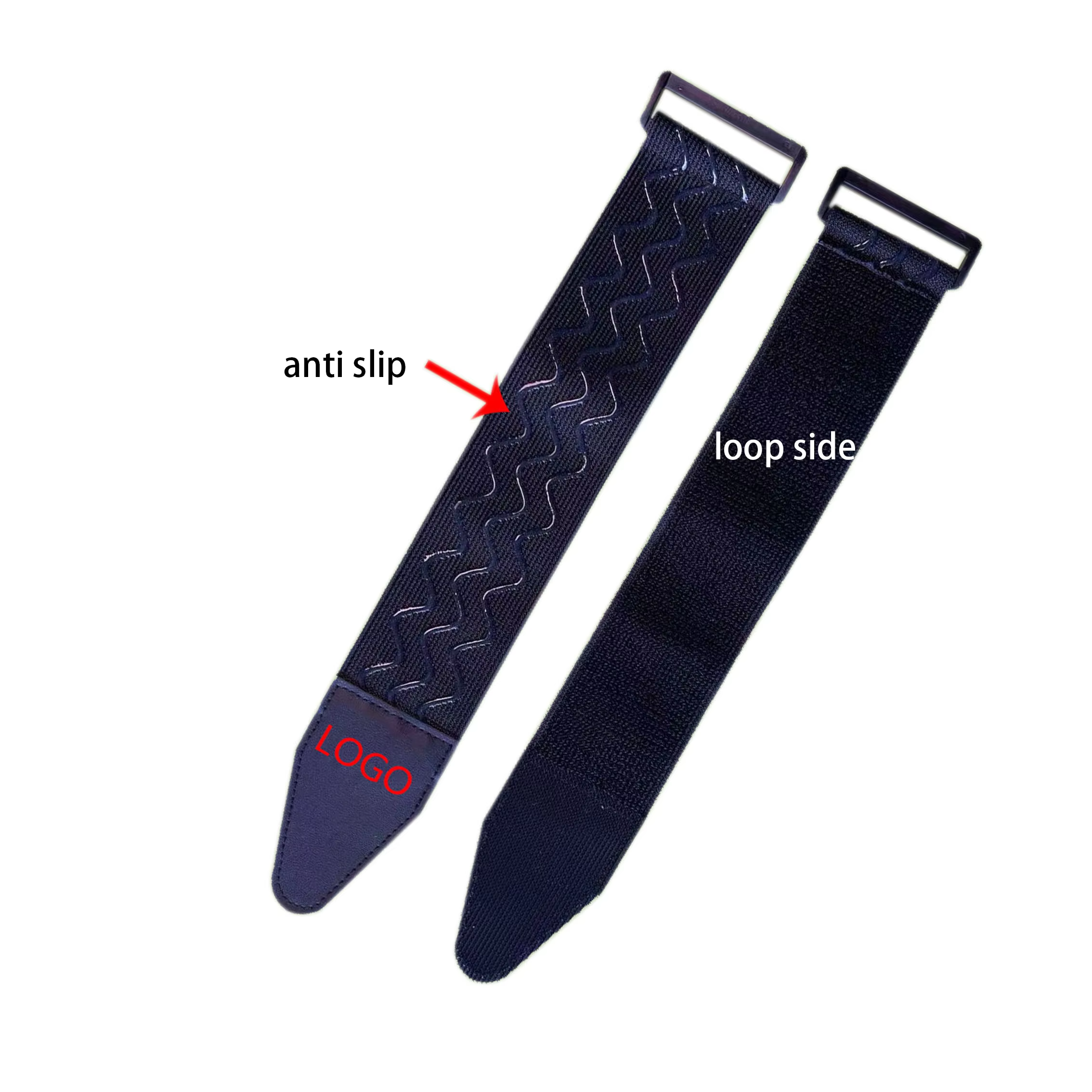 DANSKY Adjustable Wave Rubber Non-Slip Self-Adhesive Elastic Strap with Buckle Hook and Loop Fastener