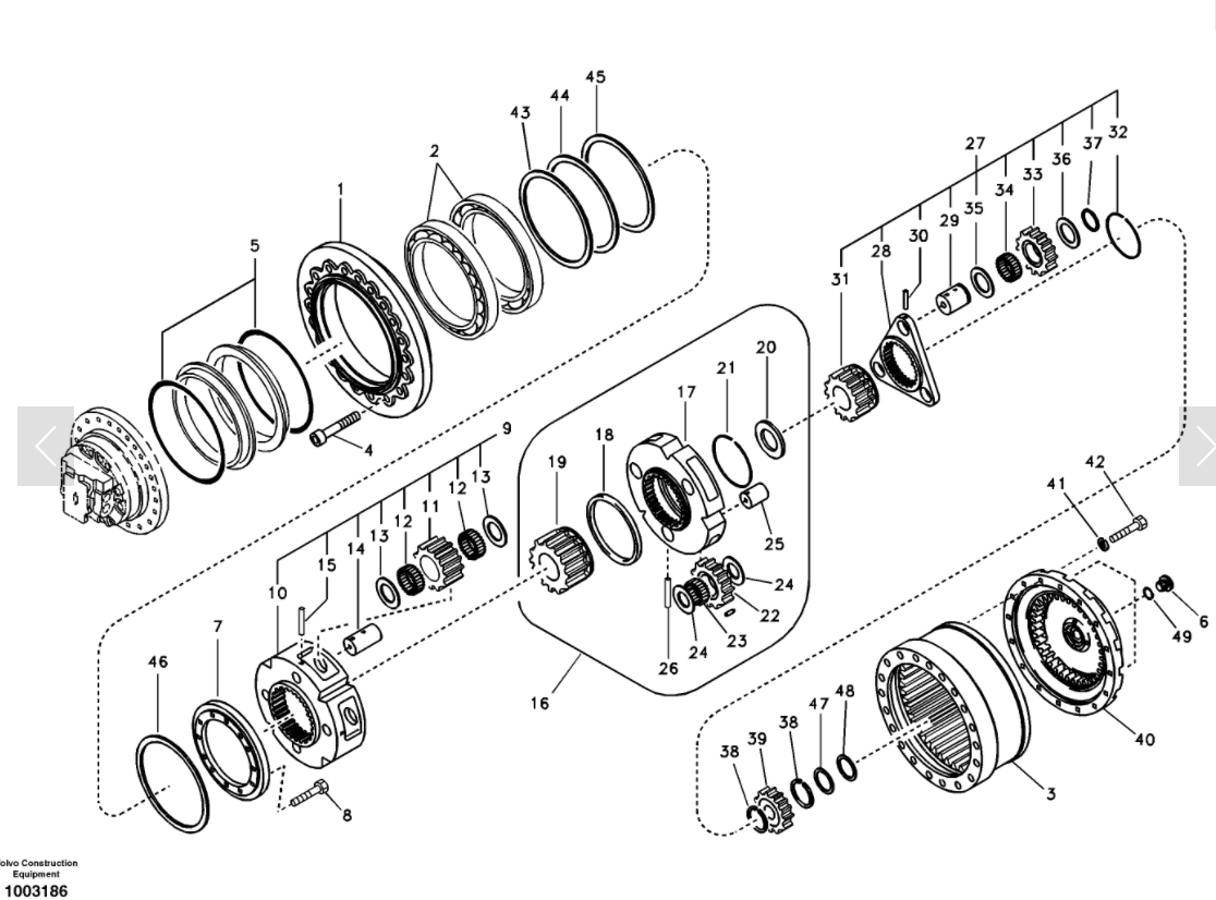 SA7117-34340 VOE1650535 SA7117-34350 EC210B EC240B EC240C Planet Carrier