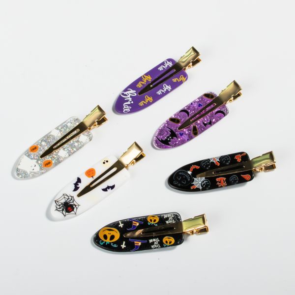 Многоцветные Барреты для волос на Хэллоуин, прочные зажимы для взрослых