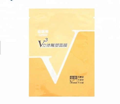 High Quality Matte Pure Aluminum Foi three side seal Clear Plastic Cosmetic Bags for facial mask packing