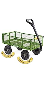 Outdoor Garden Heavy Duty Utility Portable Large Capacity Camping Collapsible Wagon Cart With All-Terrain Wheels