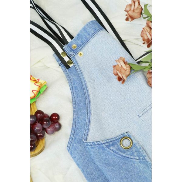 Голубая кухня джинсовой ткани варя рисберму 60*80км с сплетенными Веббинг и карманами