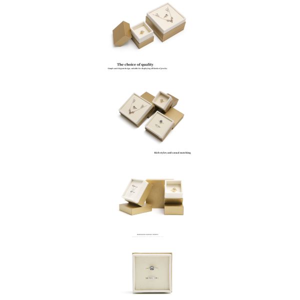 Boîtes de bijoux en papier de velours Conception personnalisée Hanhong Emballage écologique