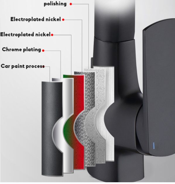 Villa Apartment Single Handle Kitchen Faucet Lever Handle ODM OEM