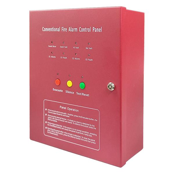 Customizable 90-270VAC Power Supply Conventional 2-Zone Fire Alarm Panel for Small-Scale Protection