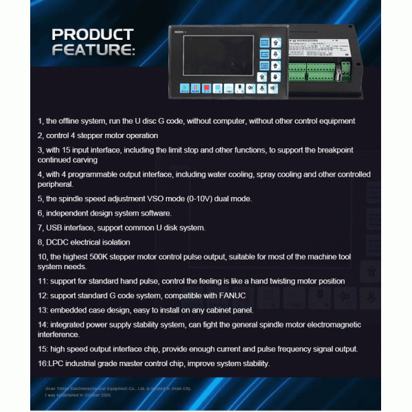 156mm*93mm*45mm DDCSV2.1 Motion Controller 500khz Motor Driver for Milling Machine