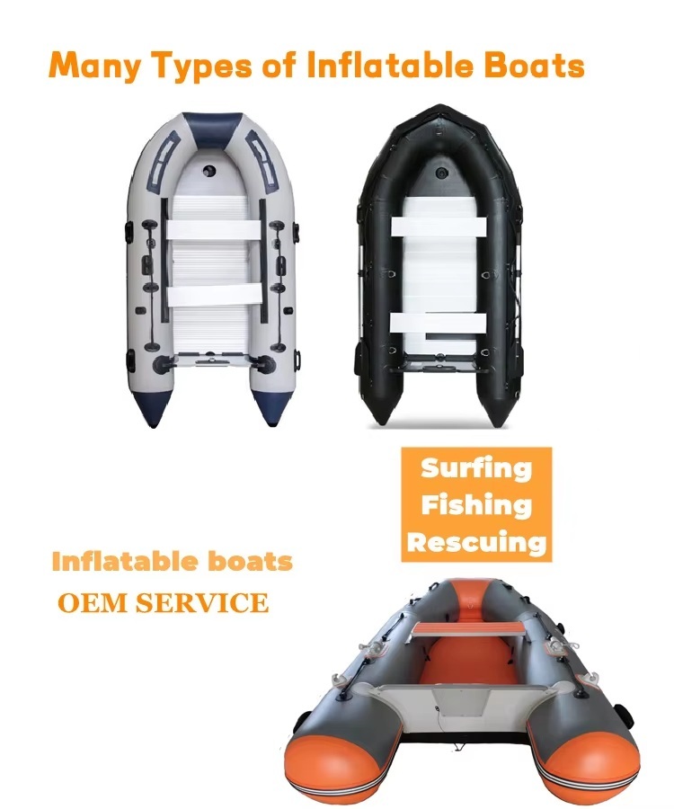 Factory-Customized 360 cm Environmental Protection PVC Inflatable Kayak Brushed Hull Two-Person Canoe/Kayak for Fishing Water