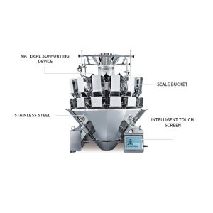 High Precise 14 Head Multihead Weigher Machine For Snack Granular Food