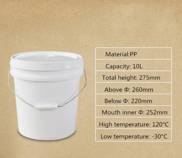 1-35L Capacidade Logotipo personalizado Balde de PP para recipiente de plástico de qualidade alimentar