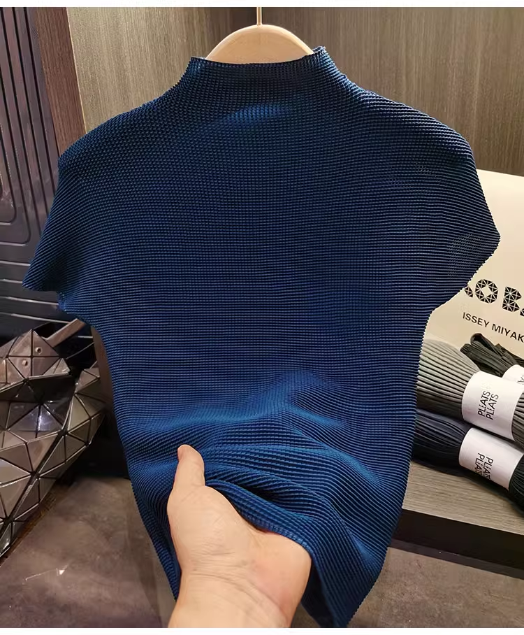 Classic Stretch Fabric Comfortable Breathable Small Stand Collar Corn T-shirt Short Sleeve Women's Clothing Women's t Dress