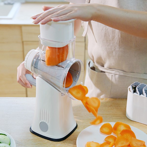 Multifunctional 5 in 1 Vegetable Chopper Slicer with Rotary Drum Type Grater Shredder