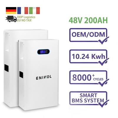 Household Lifepo4 Wall Mounted Solar Battery 200ah 48V Lithium Battery 10kwh