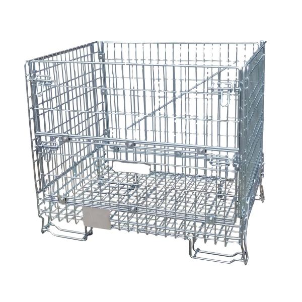 Cajera de almacenamiento de metal galvanizado Carreta rodante plegable con ruedas