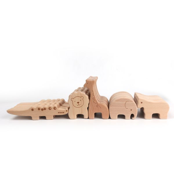 DIY Educativo Puzzle Educativo de madera 2- 4 años Puzzle de animales de madera