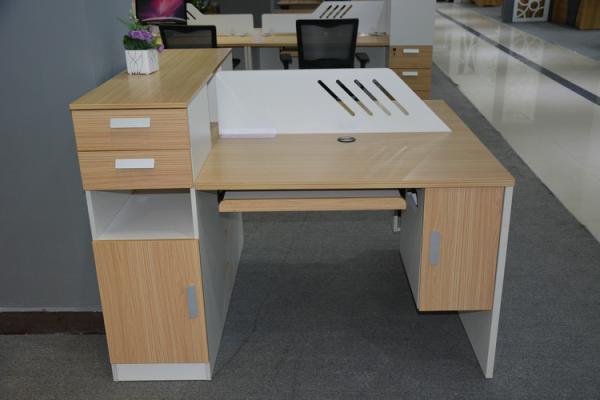 2 Person Staff Modern Office Cubicles , Office Workstation Desk Rectangular Shape