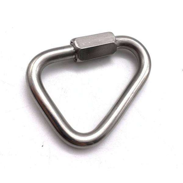 Conectores de bloqueio triangular de ligação rápida Delta de aço inoxidável para ligação de carabinas SS316