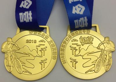 Morre o tipo material de bronze das medalhas dos esportes do costume do metal da carcaça para esportes da raça de bicicleta