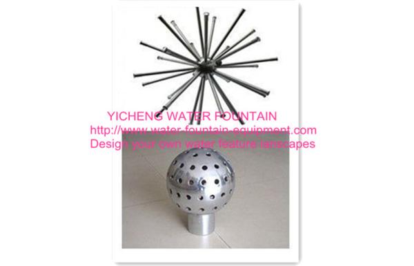 Brass Material Dandelion Sphere Water Fountain Nozzles For Outdoor Lanscape