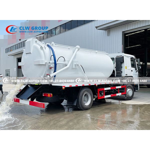 SINOTRUK HOWO Sewage Suction Truck Vacuum Suction Truck 12CBM For Sanitation