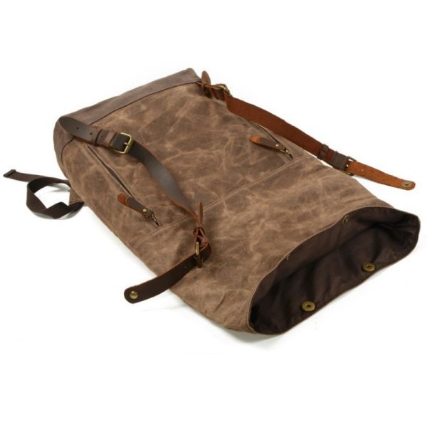Colefa Foldable Hiking Daypack Anti-theft Travel Casual Urban Exploration Rucksack Unisex Trail Camping Rolling Canvas Backpack