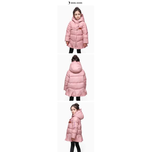 Children New Fashion High Quality Kids Thermal White Duck Down Jacket 2T Baby Girls Cream Winter Coat