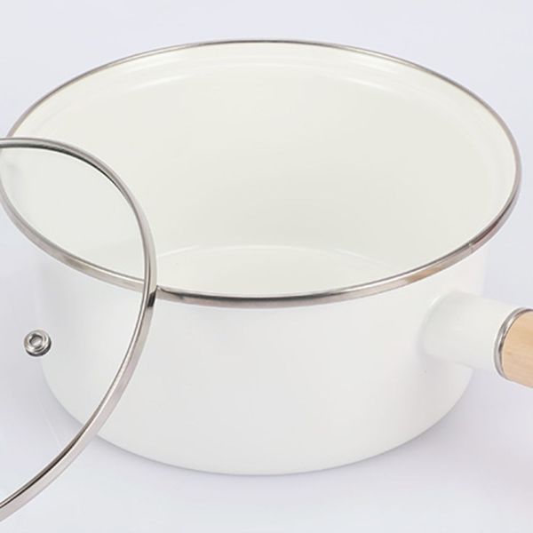 High Temperature Logo Printing Enamel Casserole Pot Mini Cooking Food Soup Pot