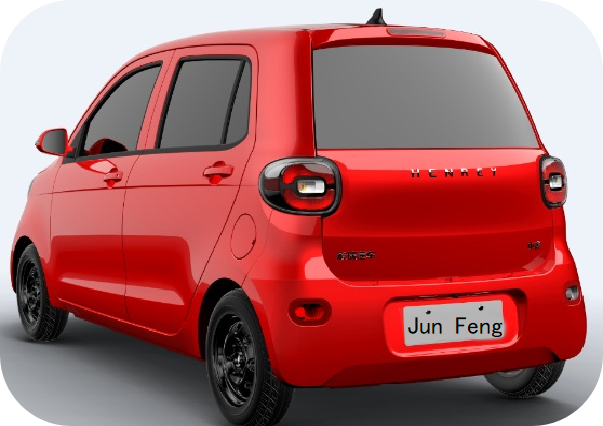Red JunFeng brand  4 Seats EV Mini Car Economy Car 60km/H