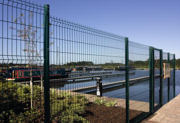 Galvanized Powder Coated Steel Garden Fence Door Tubular Double Gate Waterproof 3D Model for Residential