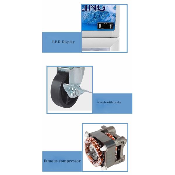 Реклама высокой эффективности компрессор вентиляторной системы охлаждения холодильника двери 6 стекел двойной