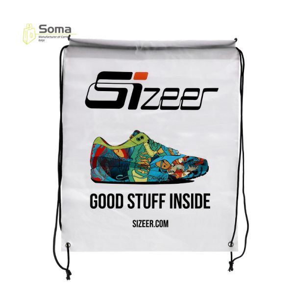 Biodegradable Transparent ICE Drawstring Printed Plastic Bag