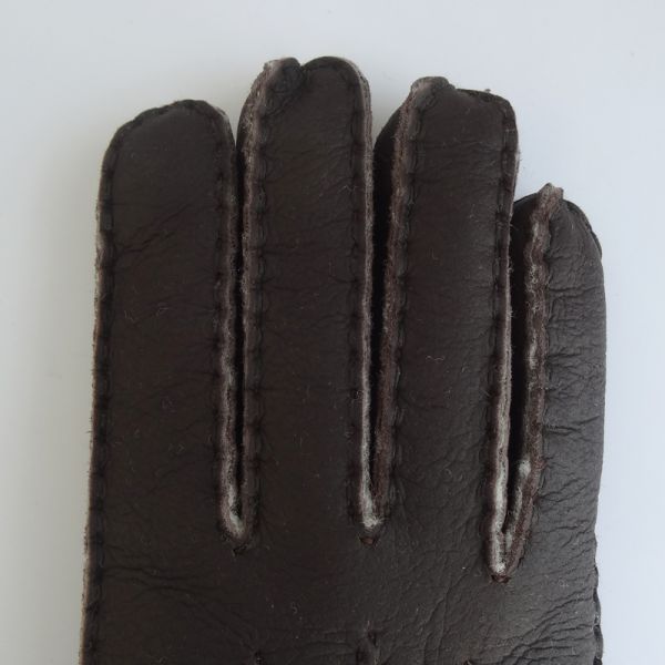 Soft Warm Leather Shearling Gloves Double Faced Sheepskin Gloves Simple Design
