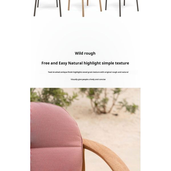 Pastoral Teak Outdoor Dining Sets Table And Chairs For Coffee Time