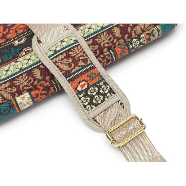 Red Bohemia Patten portátil a prueba de agua hombro bolso de mensajería funda manga para 12 pulgadas 13,3 pulgadas portátil