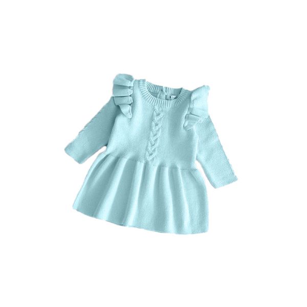 Платья принцессы Одевать Розов бутика свитера малыша связанные девушками мини на зима осени