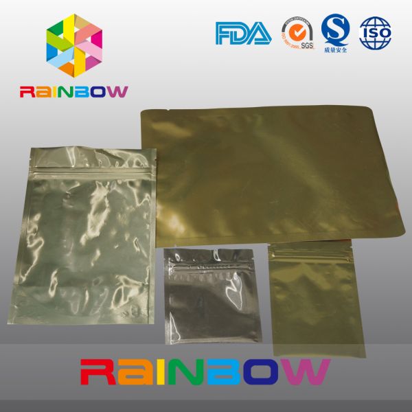 Упаковка мешка застежки -молнии мешка алюминиевой фольги золота анти- статическая для электронных продуктов