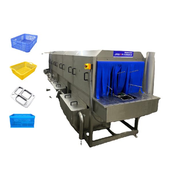 Full Automatic Industrial Pan Tray Turnover Box Plastic Pallet Basket Crate Washer Washing Machine for Sale