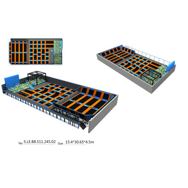 472M2 Young Challenge Myself Ninja Warrior Adventure Trampoline Park Indoor Playground Trampoline Park Equipment