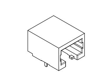 Connecteur Ethernet SMT 8P8C à profil bas 634108185521 pour équipement de télécommunications