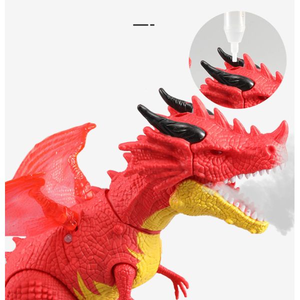 PVC Children'S Electric Spray Toy Flying Dragon With Light And Sound Spray Walking Dinosaur Model Toy