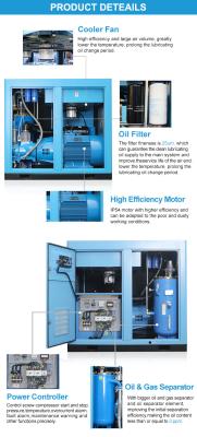 7bar 8bar 10bar 13bar Direct Drive Screw Air Compressor Air Cooling