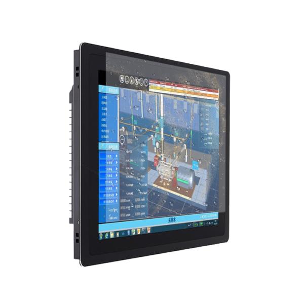 PC industrial sin ventilador todo en uno con logotipo personalizado, panel táctil para vehículos, con logotipo integrado
