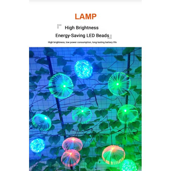 IP65 Acrylic Material Solar Jellyfish Lamp LED Light Strings for Courtyard Atmosphere