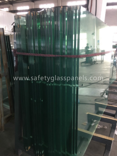 3 - 5 MM Toughened Frameless Tempered Glass Fence Panels Resist Shock / Burglary