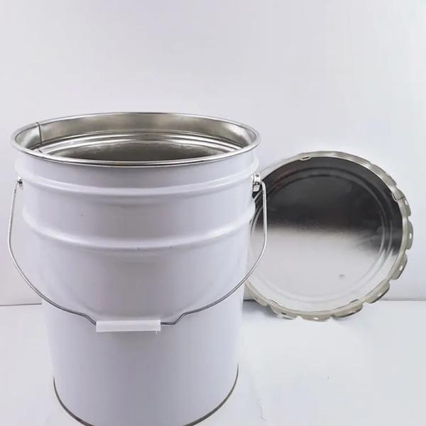 Customized Tinplate Pails Bucket With CMYK Logo And Metal Handle