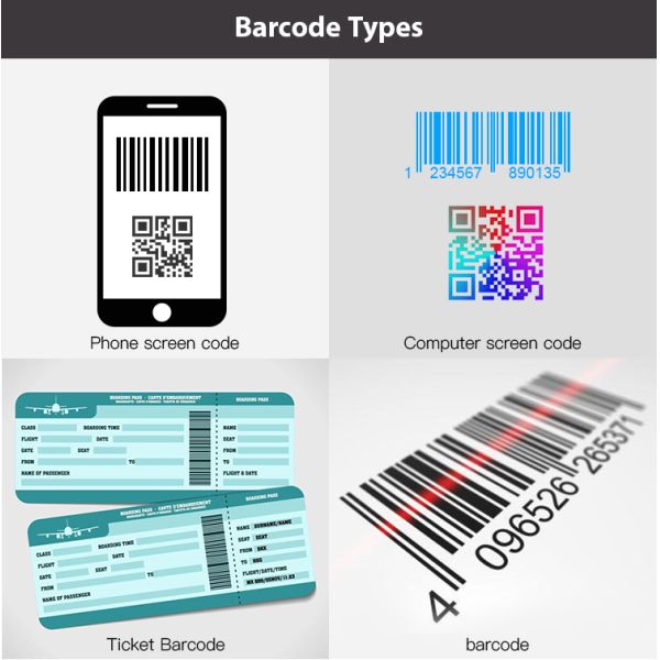 Handheld Compact Omnidirectional Barcode Scanner Module  ABS CMOS Auto Sense