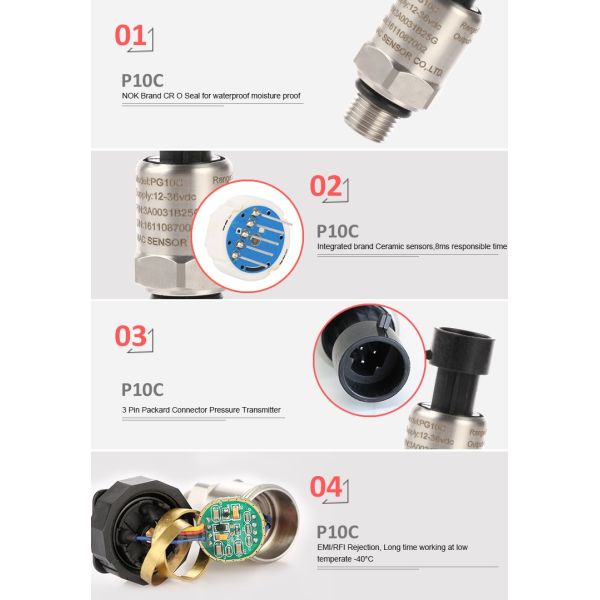 600Bar 20mA 24VDC Air Barometric Pressure Transmitter