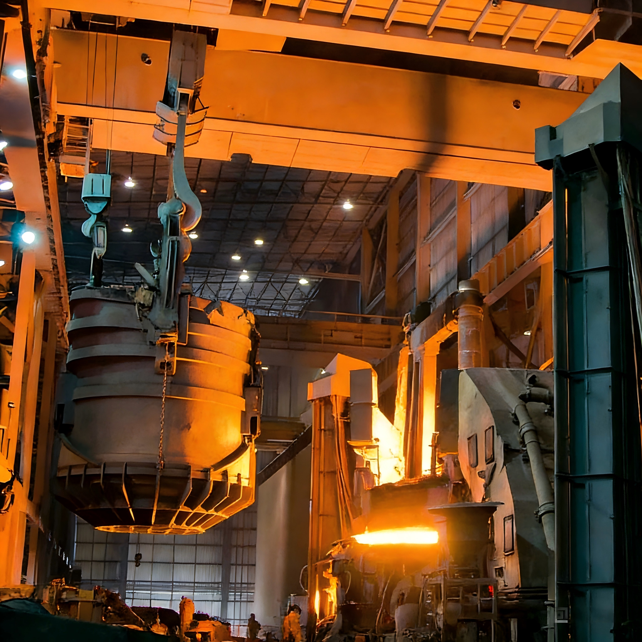 Heavy Duty YZ Casting Overhead Crane Double Girder Overhead Crane for Metallurgical Industry Casting Use