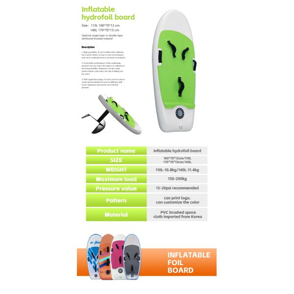 PVC EVA Inflatable Boards 10KG Hydrofoil Wings Foil Inflatable Paddleboards